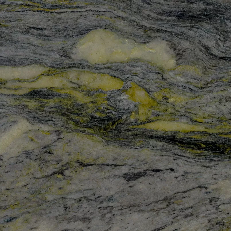 - 4 Azul Treasure blue quartzite slab with dramatic movement