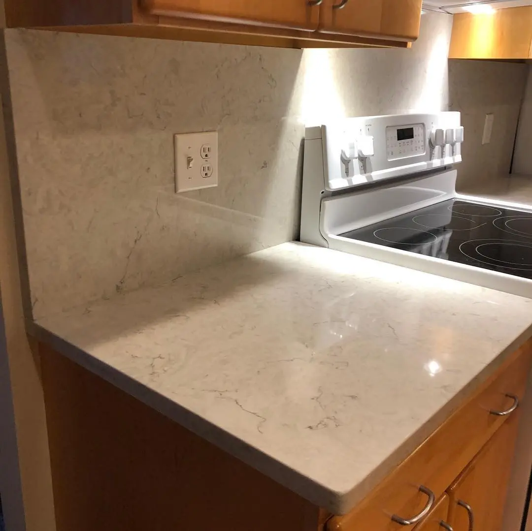 - 3 Granite kitchen countertop with modern cabinets