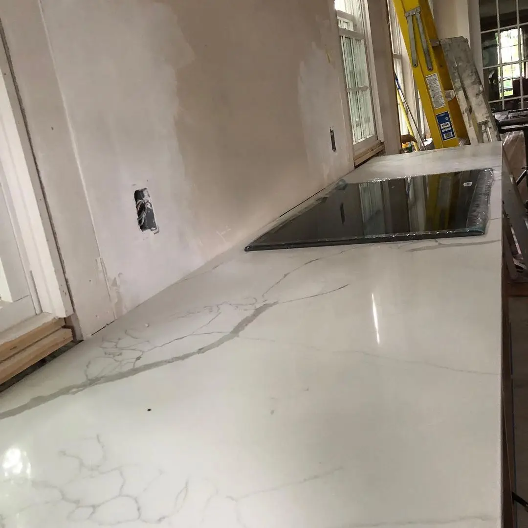 - 4 Marble countertop with subtle veining