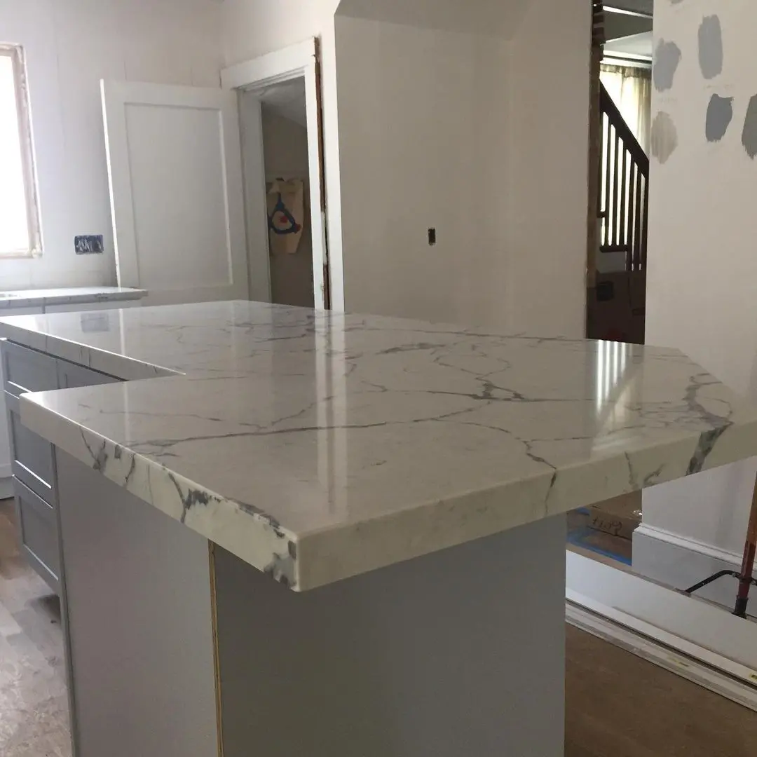 - 2 Marble kitchen countertop installation by Pablo Marble and Granite