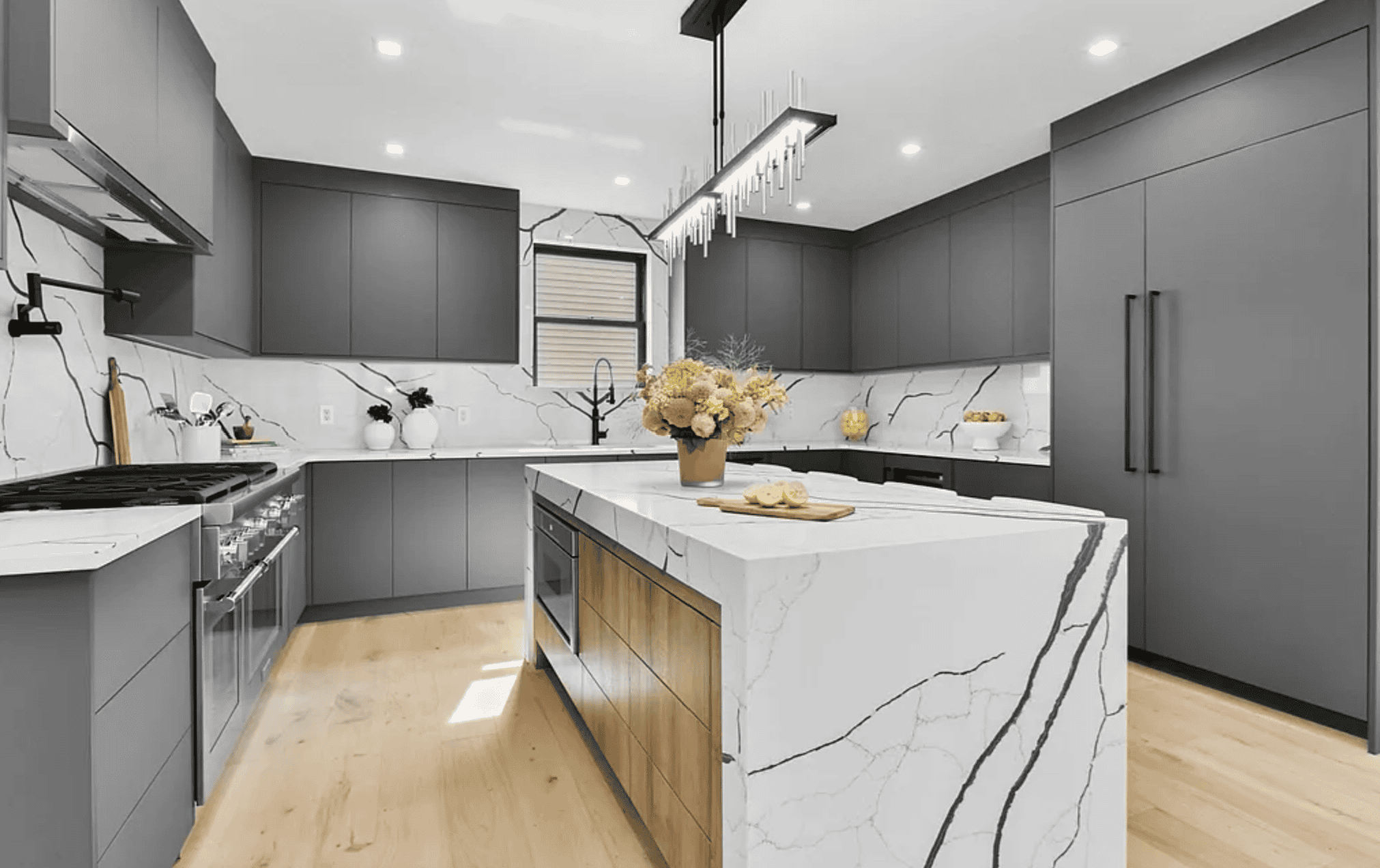 - 2 Custom countertop fabrication and installation by Pablo Marble and Granite, LLC in Boston, MA