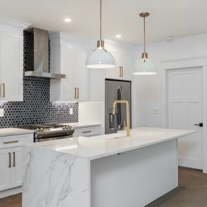 - 3 Waterfall Island Countertops - Pablo Marble and Granite, LLC