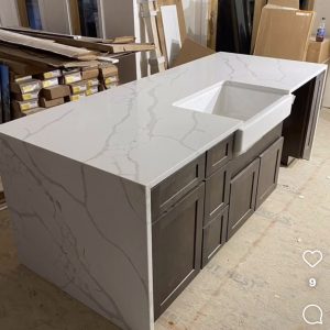 - 26 Waterfall Island Countertops - Pablo Marble and Granite, LLC