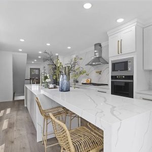 - 33 Waterfall Island Countertops - Pablo Marble and Granite, LLC