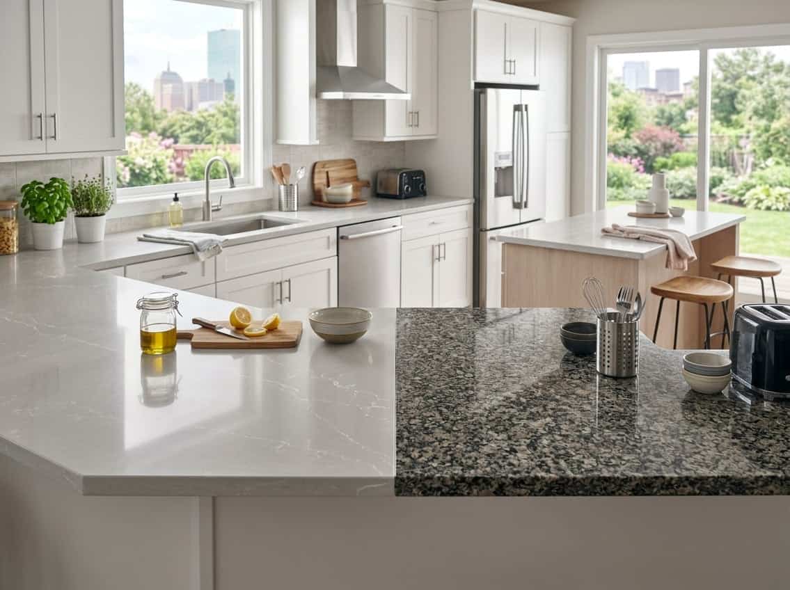 - 7 quartz vs granite countertops Boston