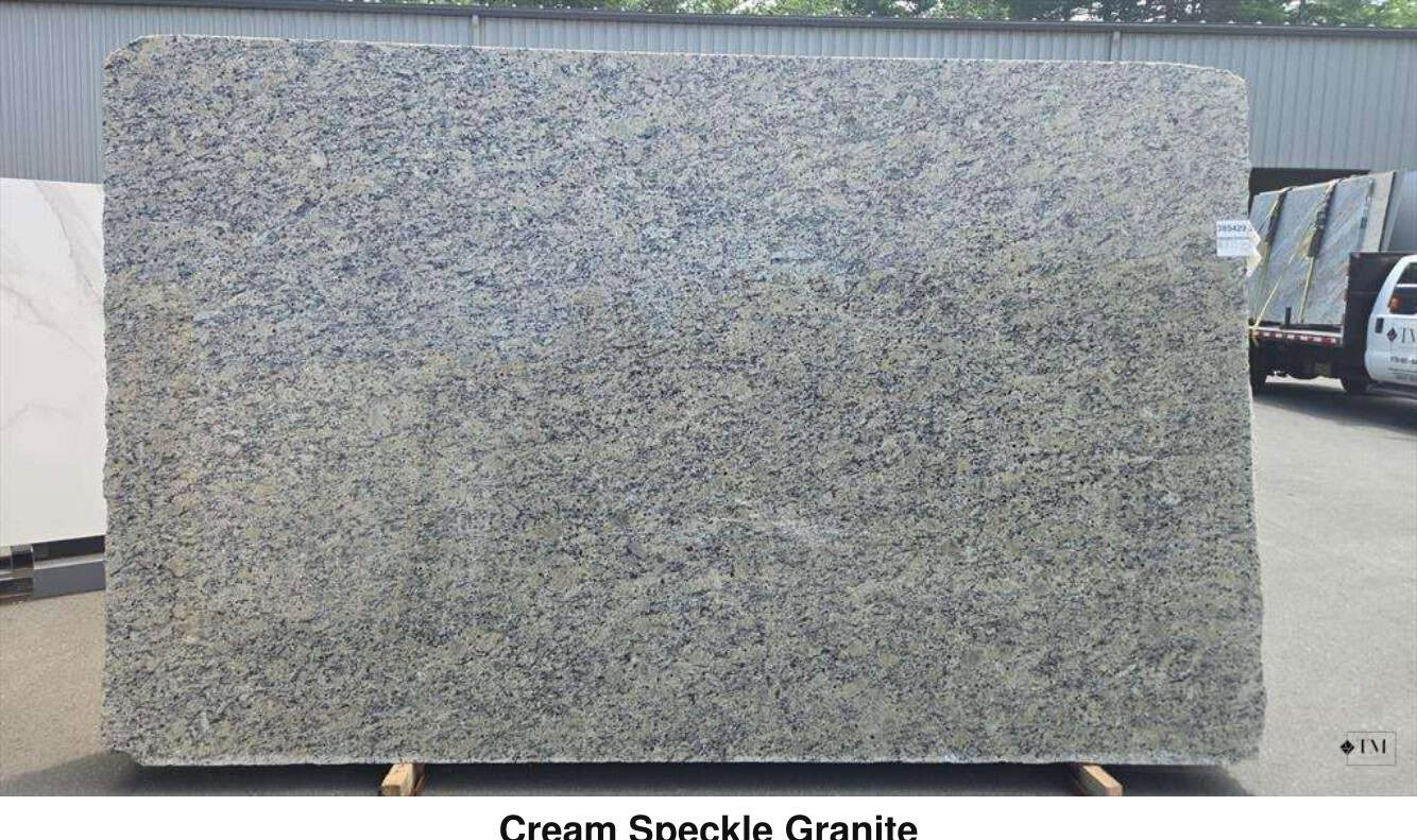 - 15 Cream Speckle Granite granite slab - Pablo Marble and Granite Woburn MA