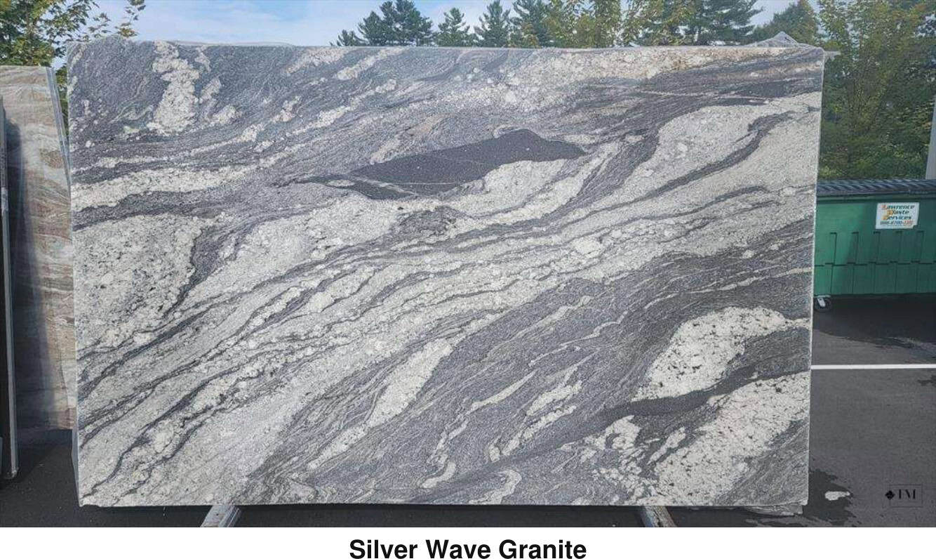 - 16 Silver Wave Granite granite slab - Pablo Marble and Granite Woburn MA